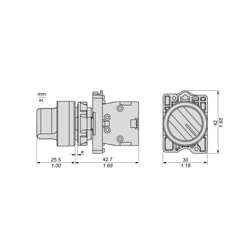 CÔNG TẮC XOAY 3 VỊ TRÍ XA2ED33 Schneider