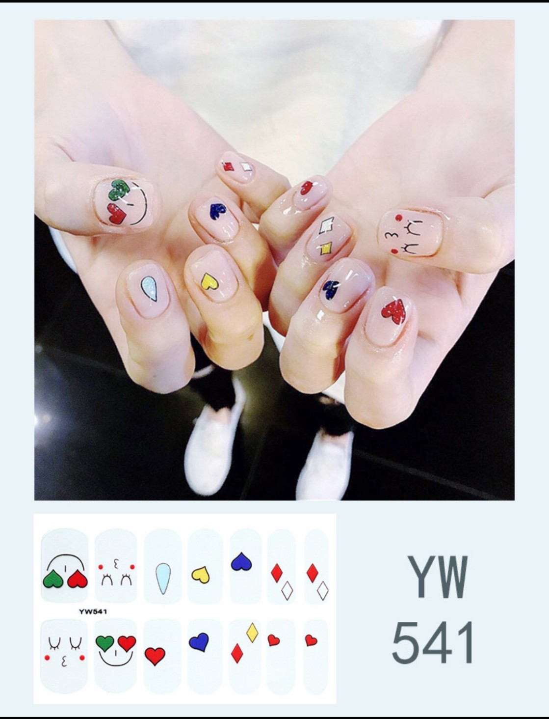 Set 14 miếng dán móng tay, có hơn 40 mẫu miếng dán móng tay 3D cho bạn lựa, miếng dán móng tay cute - Phụ kiện làm đẹp Kina kino
