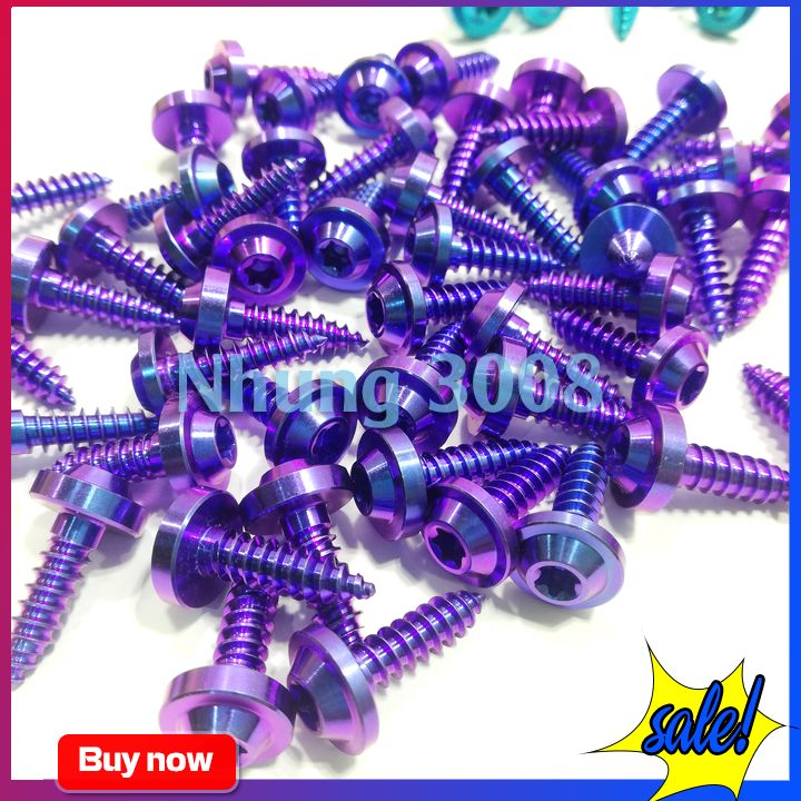 Full Bộ 10 Ốc GR5 gắn Dàn Áo xe Exciter 150 gồm 7 răng xoắn 5li, 3 con6li