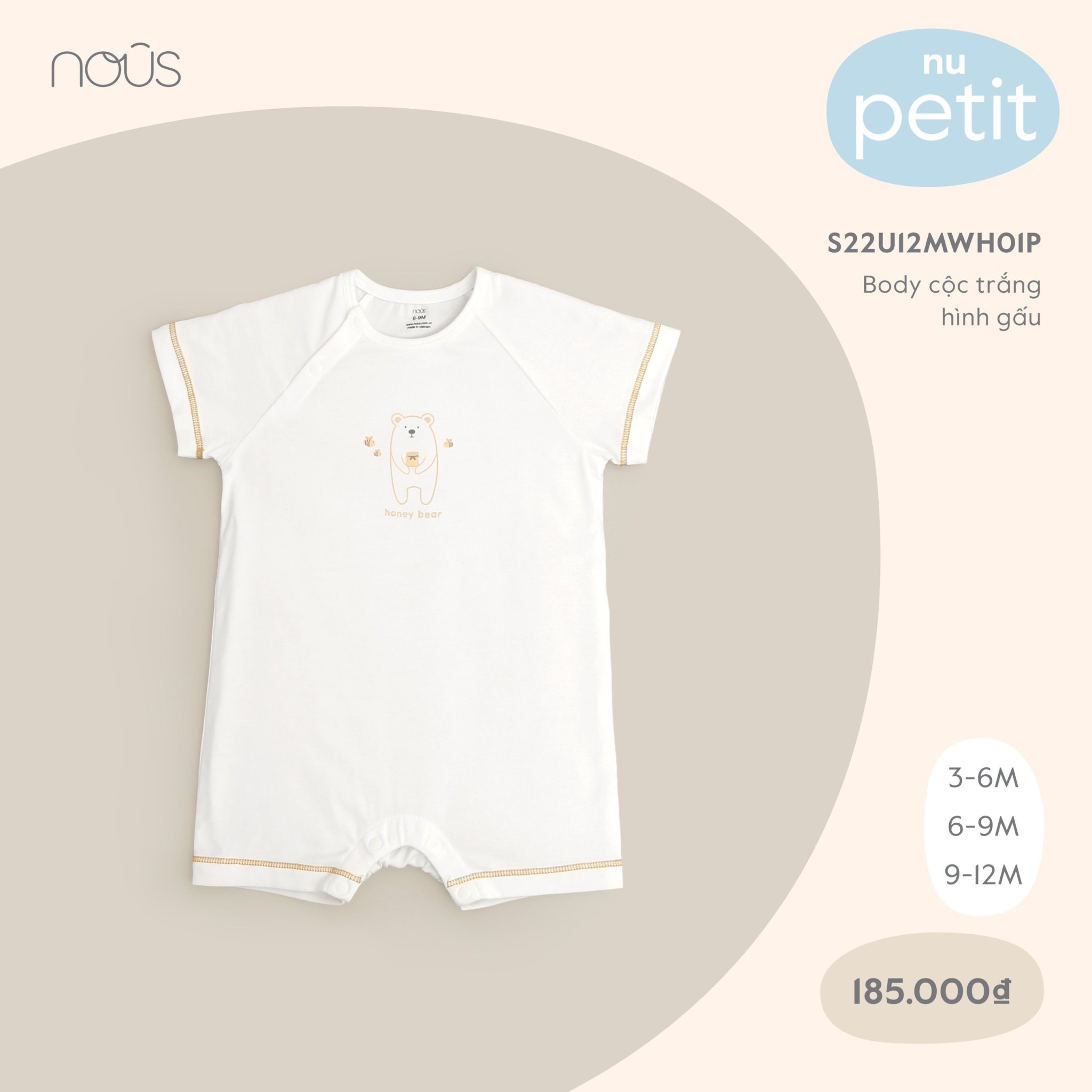 Bộ body NOUS Petit 3m - 12m
