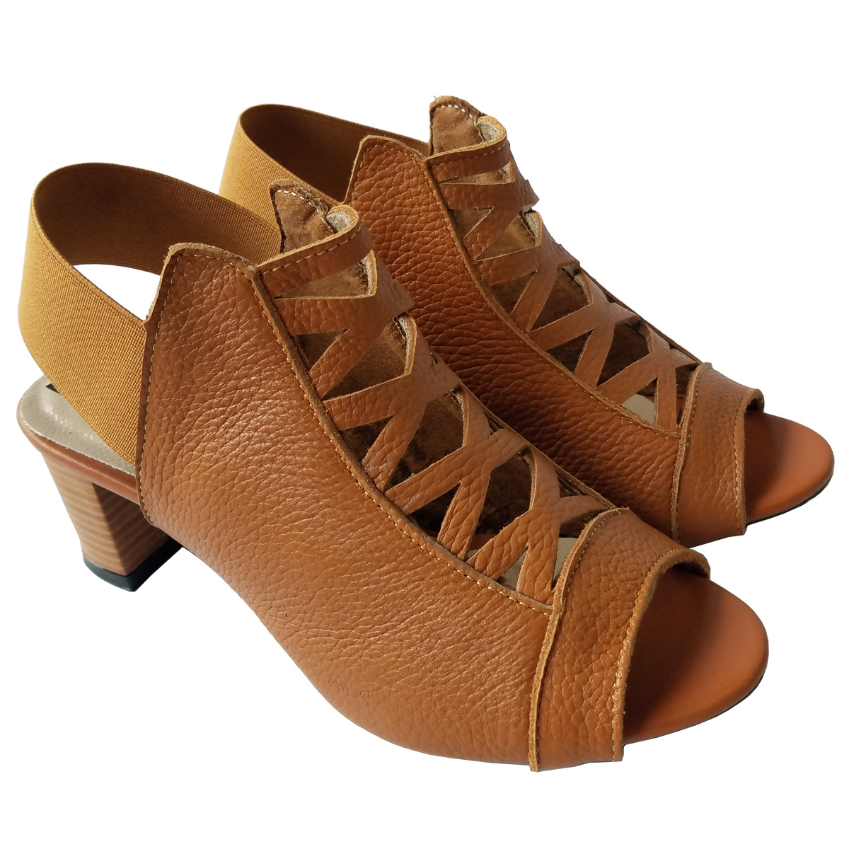 Giày Sandal Cao Gót Nữ BIGBEN Da Bò Cao 5 Phân CG139