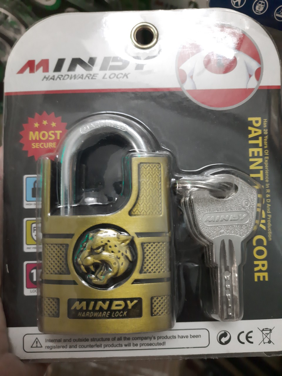 Ổ KHÓA MINDY 50mm CHỐNG CẮT VÀNG