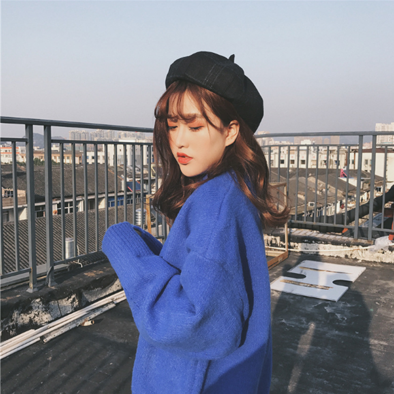 Mũ nồi beret caro có dây rút