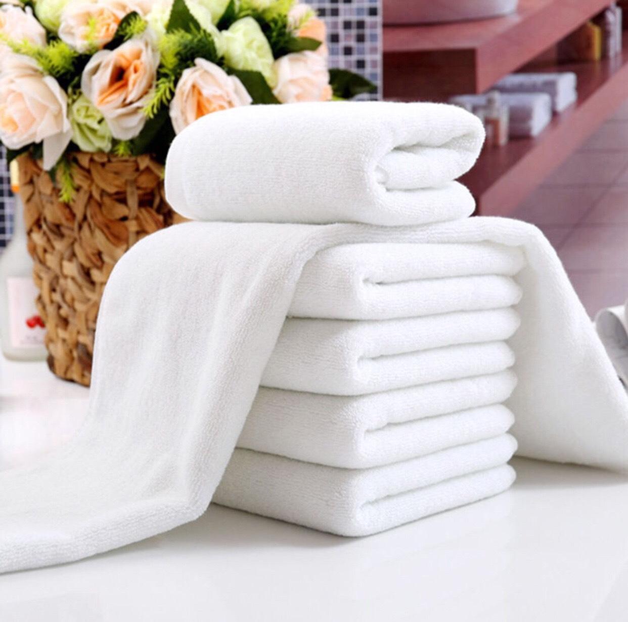 Khăn mặt, khăn tay, Khăn lau đầu trắng kt 40 * 80cm*110gr