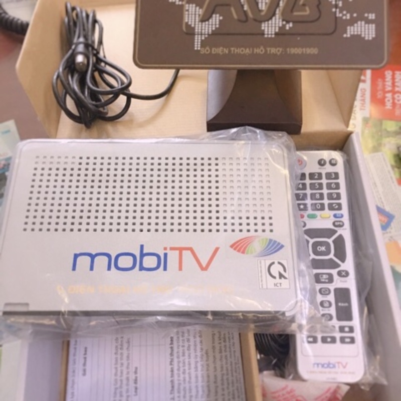 Cute [HCM]Trọn Bộ DVB T2 Mobitivi .AVG. Vivativi Kèm Tài Khoản 360k-bao gồm an8ten đầy đủ