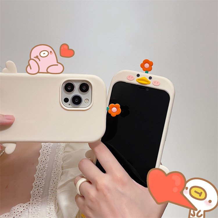 Ốp iphone full viền Vịt ngốc silicon