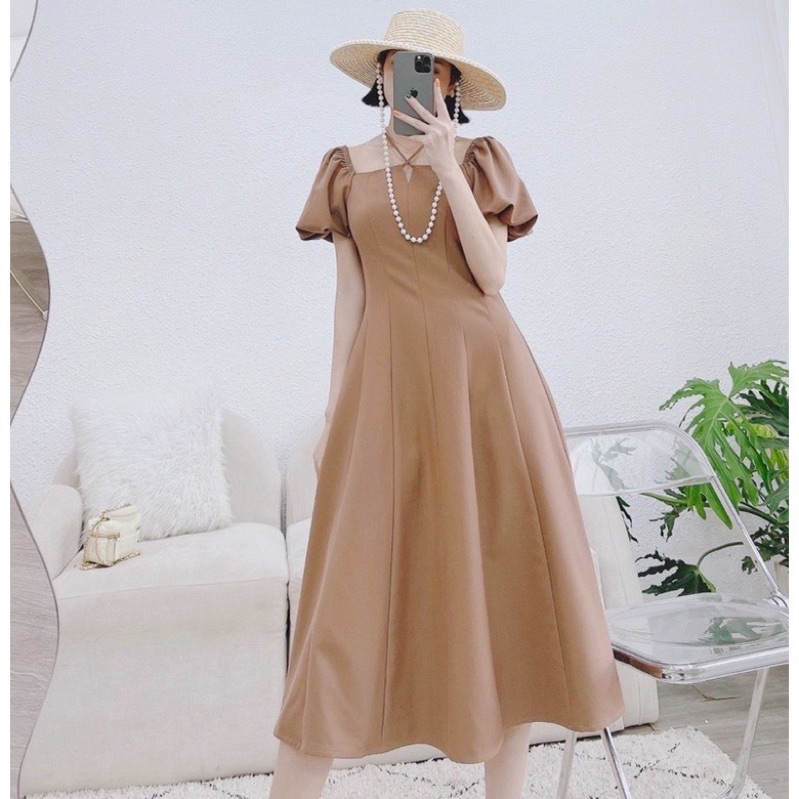 ĐẦM XÒE CHÉO DÂY CỔ (3 màu, có ảnh thật) MS170