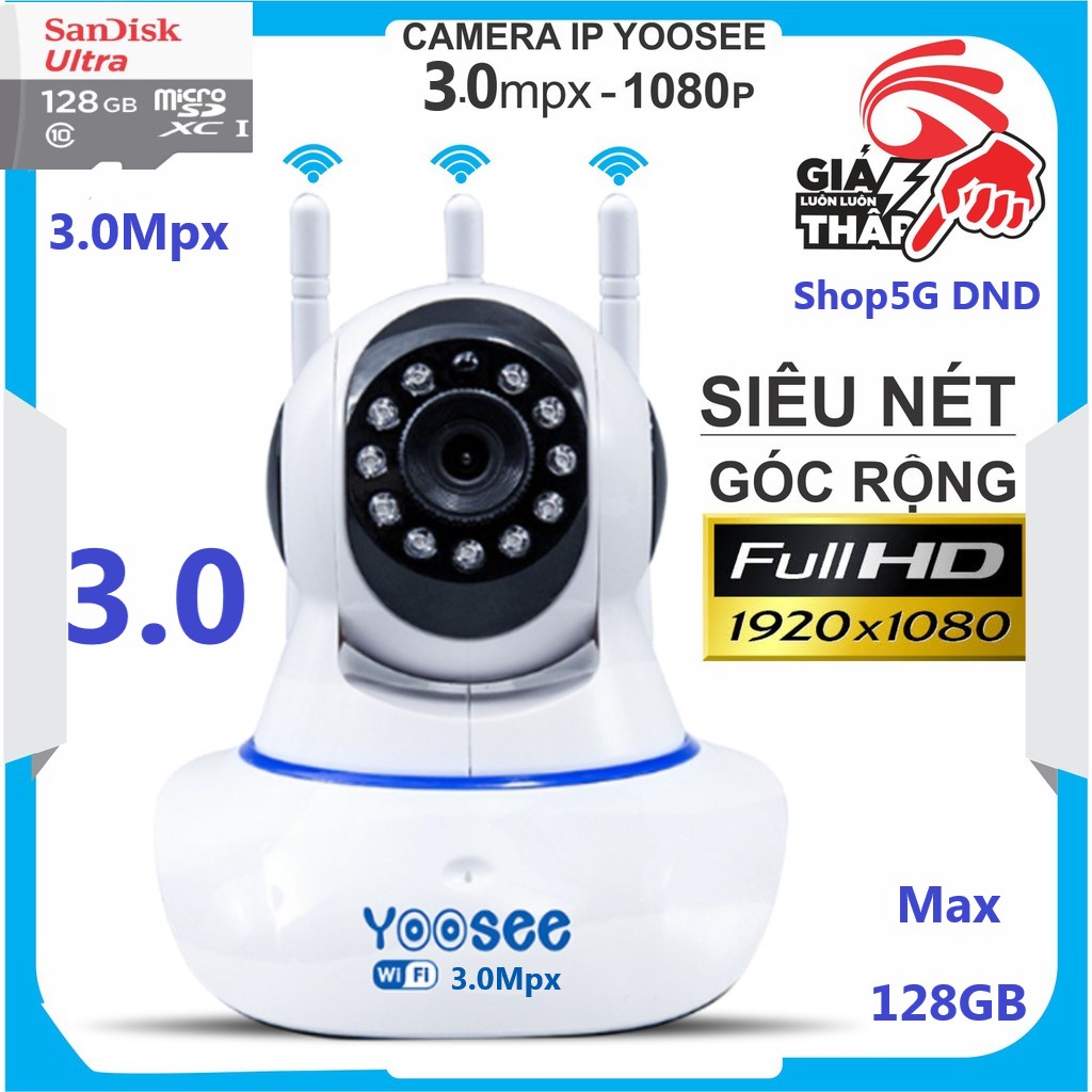 >> BÁO GIÁ CAMERA WIFI YOOSEE 3 RÂU Z01T THẾ HỆ MỚI QUAN SÁT 24/24, XOAY 360 ĐỘ HÌNH ẢNH CHẤT LƯỢNG BH12T | Shopee Lazada Sendo Tiki mới nhất 64 (KÈM Thẻ 128GB,.. Tự chọn) Camera IP Wifi Yoosee 3.0Mpx (Xanh) thế hệ mới, Râu xoay 360 độ, độ phân giải Full HD 1080P Không Dây, Camera trong nhà, Camera hồng ngoại tích hợp ghi âm, lưu trữ dữ liệu