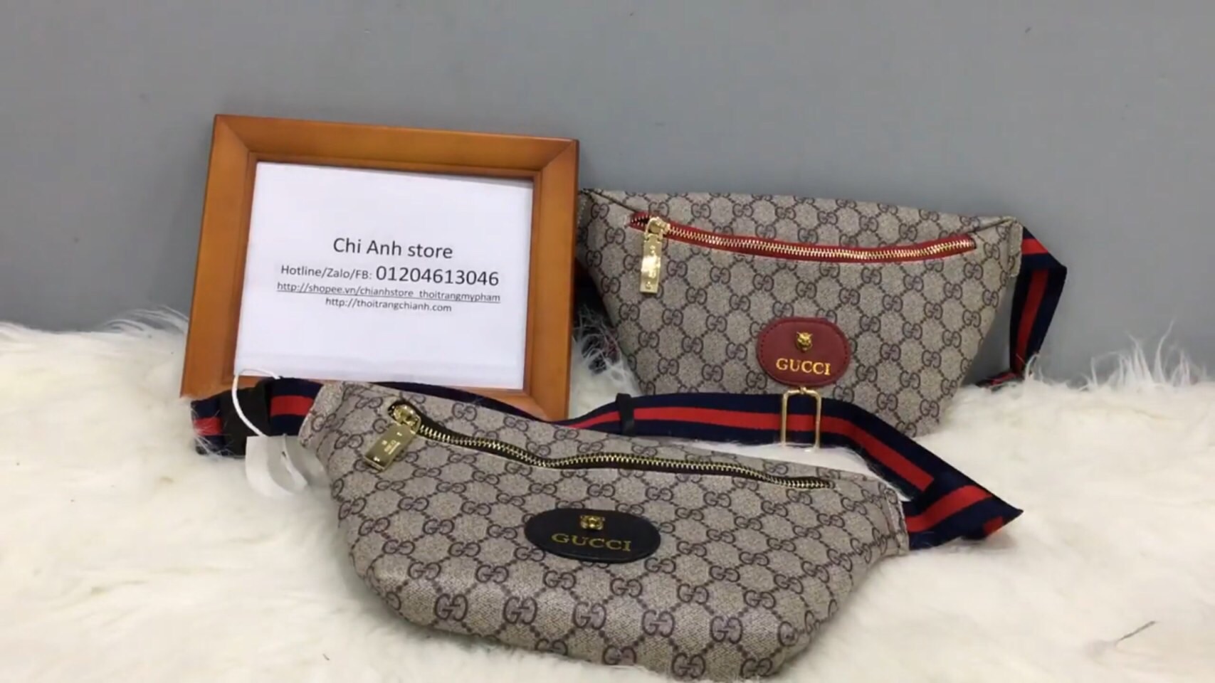[HCM]Túi bao tử / đeo chéo Gucci đầu hổ Size 22