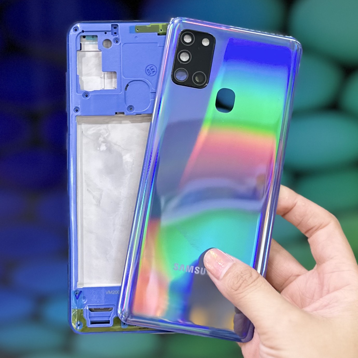 Vỏ bộ Samsung A21s (Kính camera , khai sím , sườn , lưng) Zin chất lượng tốt