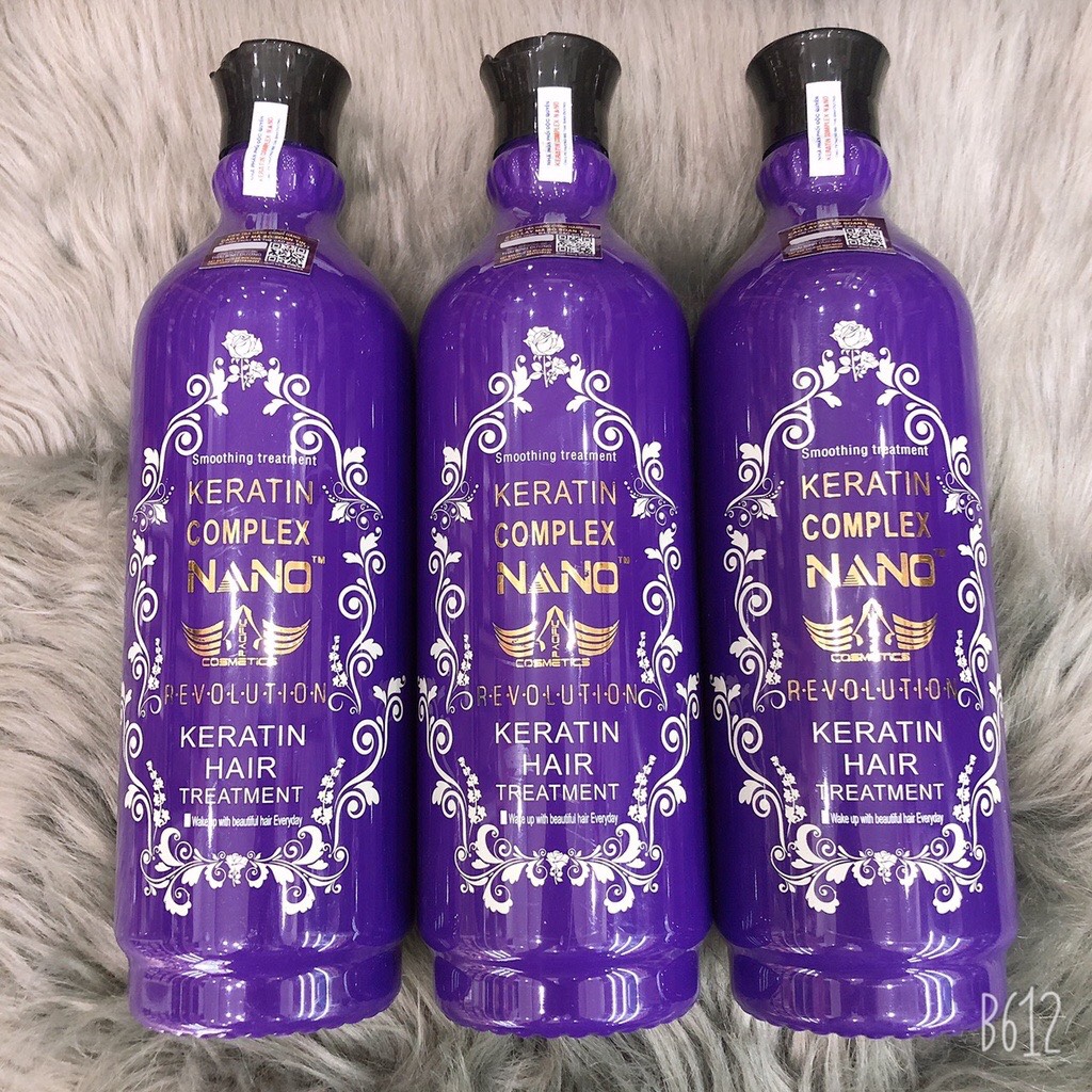 Chính Hàng - Hấp Phục Hồi Hư Tổn Keratin Tím Nano 1000ml Bằng Phương Pháp Thủy Phân Tiên Tiến.