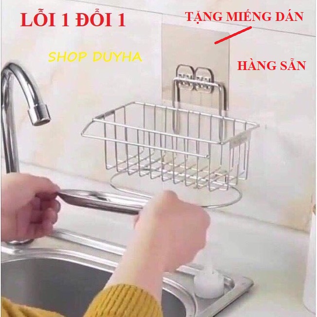 Giá để giẻ rửa bát inox 304 có khay hứng nước tiện dụng - HIKAWA