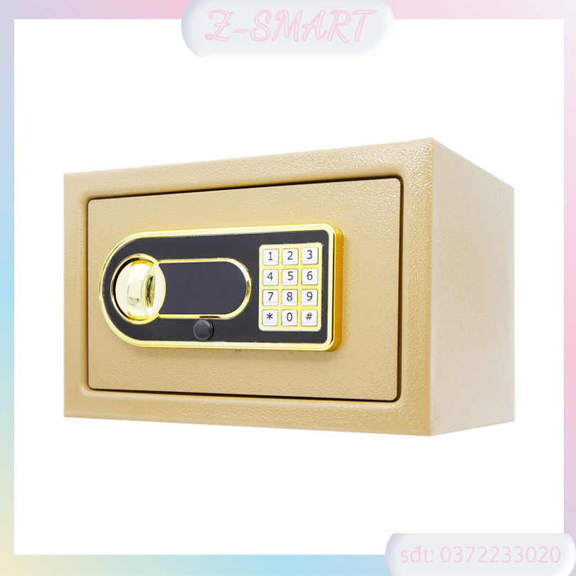 Két sắt mini khóa điện tử⚡⚡két sắt thông minh an toàn chống cháy nổ