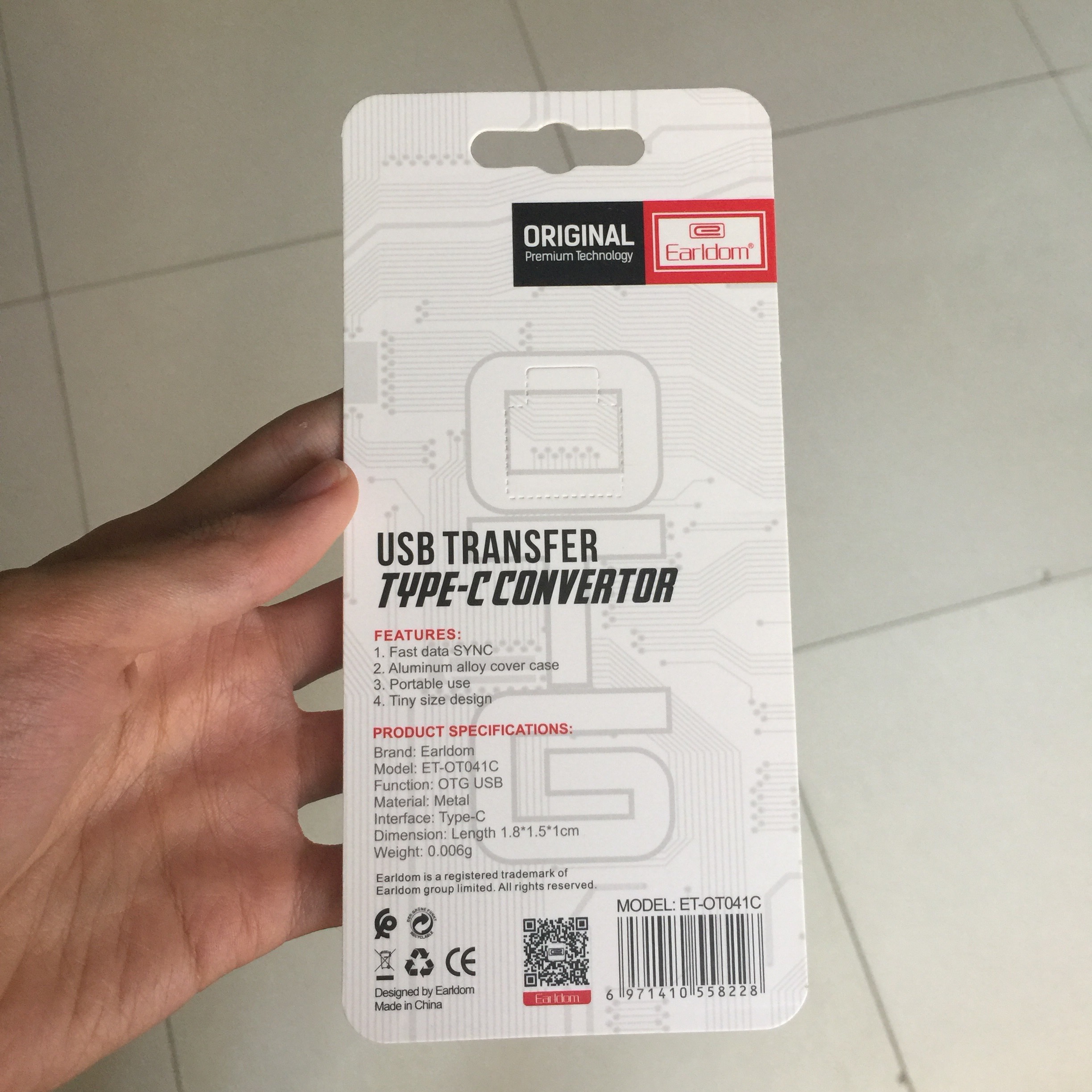 Jack Chuyển Đổi Chân Type C Sang Cổng USB 3.0 Earldom OT41