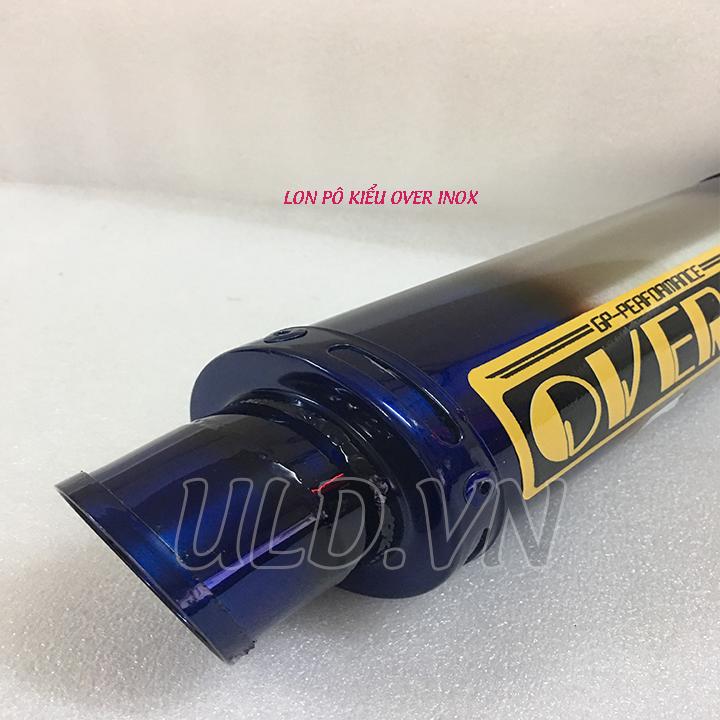 [HCM]Lon pô kiểu over inox gắn nhiều dòng xe