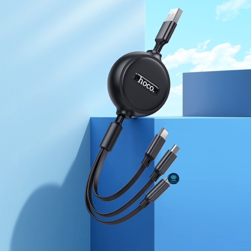 Cáp Sạc HOCO X75 3in1 gồm 3 Cổng: micro usb - Type C - iP - Chính hãng ( BH 1 năm )