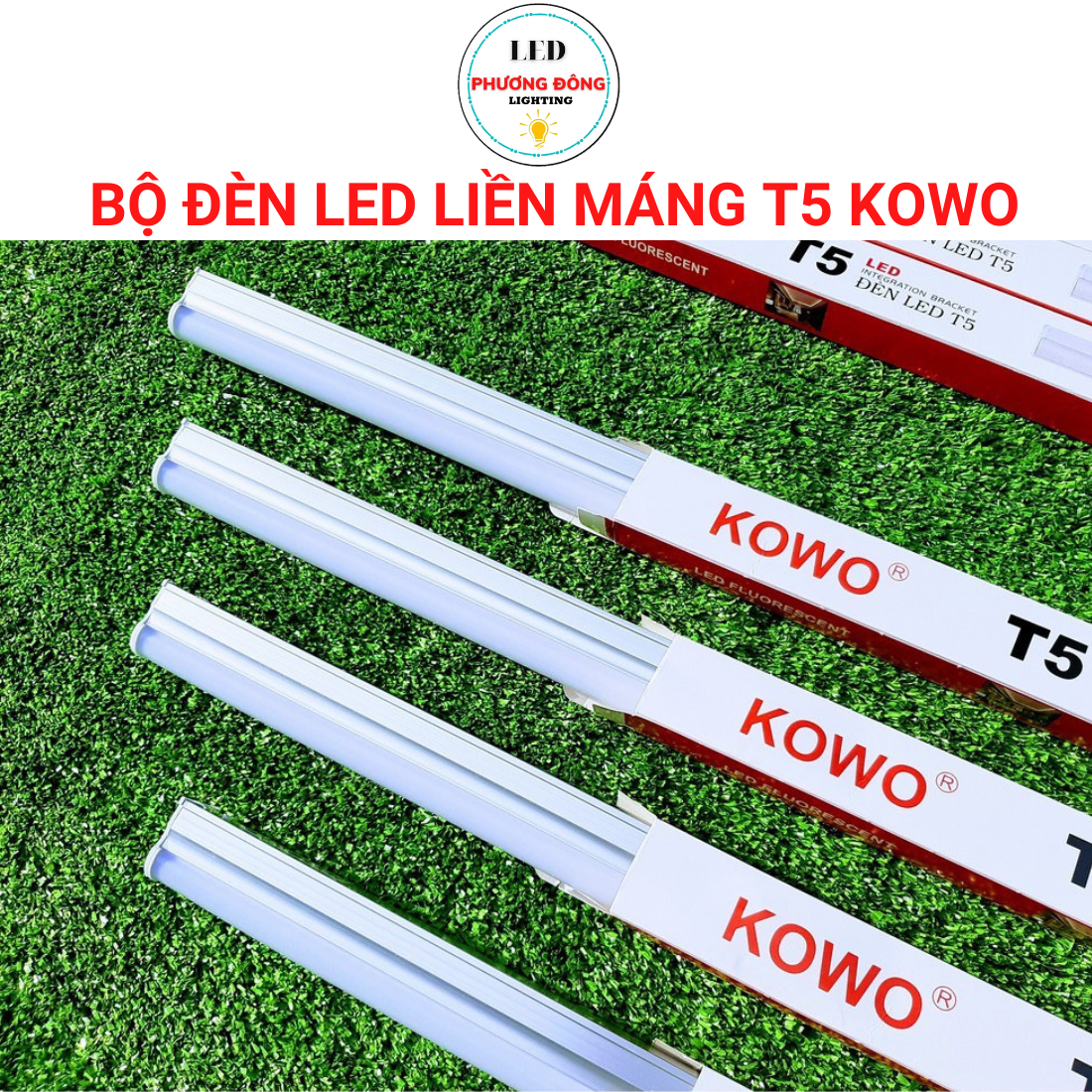 Bộ đèn led t5 máng nhôm liền thân kowo
