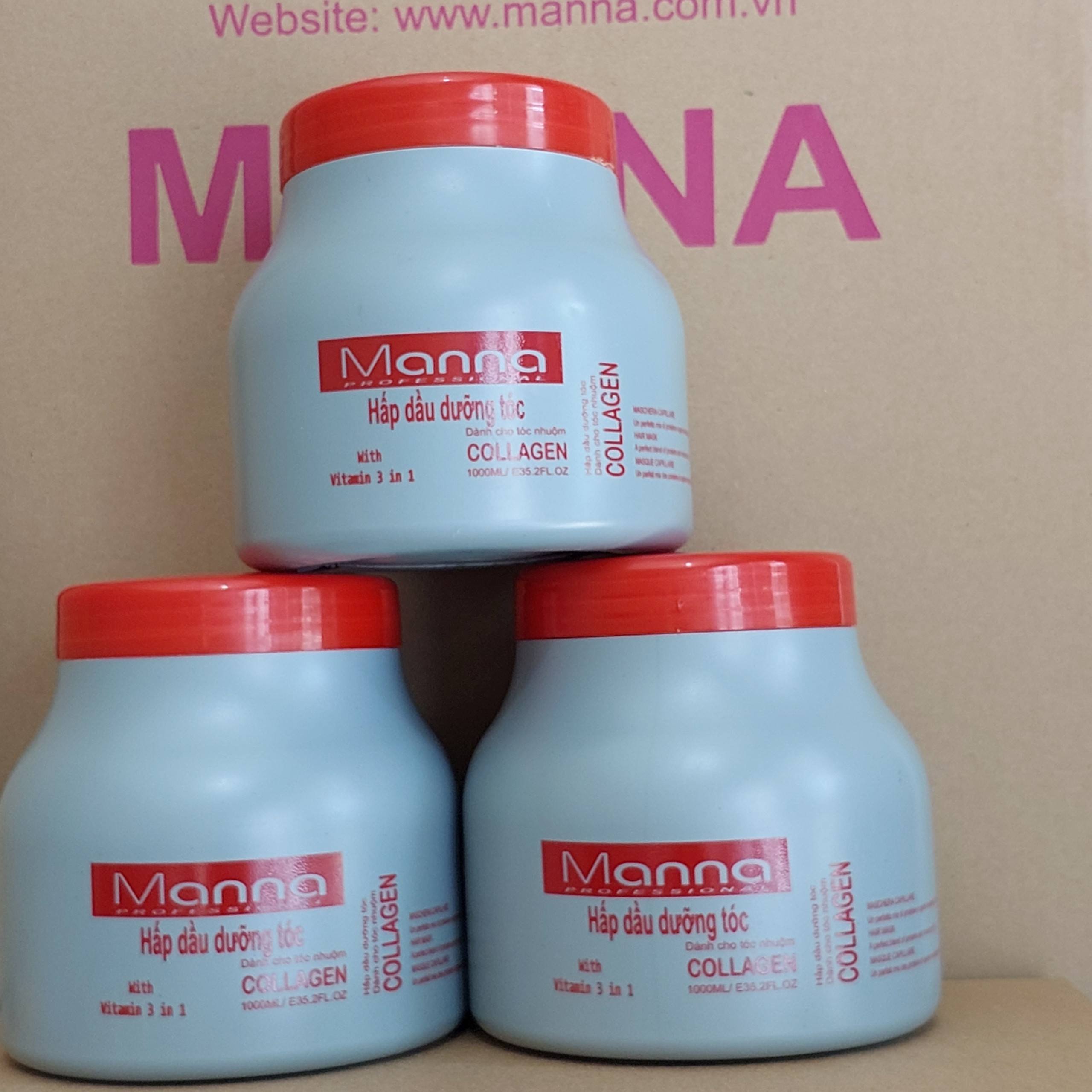 HẤP DẦU DƯỠNG TÓC MANNA ( DÀNH CHO TÓC NHUỘM ) 1000ML