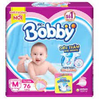 MẪU MƠI - Bỉm Bobby dán S80,M76,L68, xl62 (12-17kg) miếng