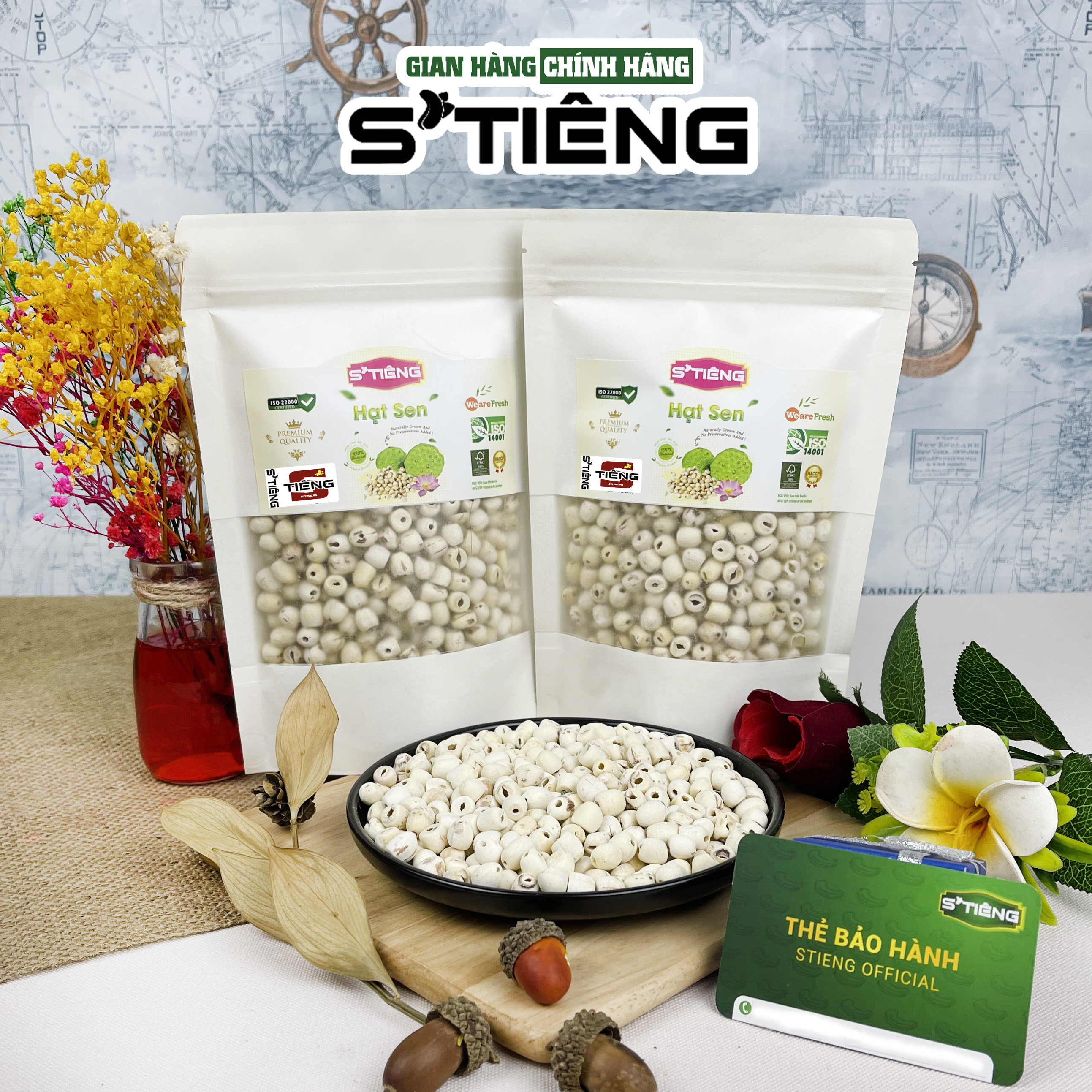 Hạt Sen Sấy Khô Sống Chế Biến Món Ăn STIÊNG