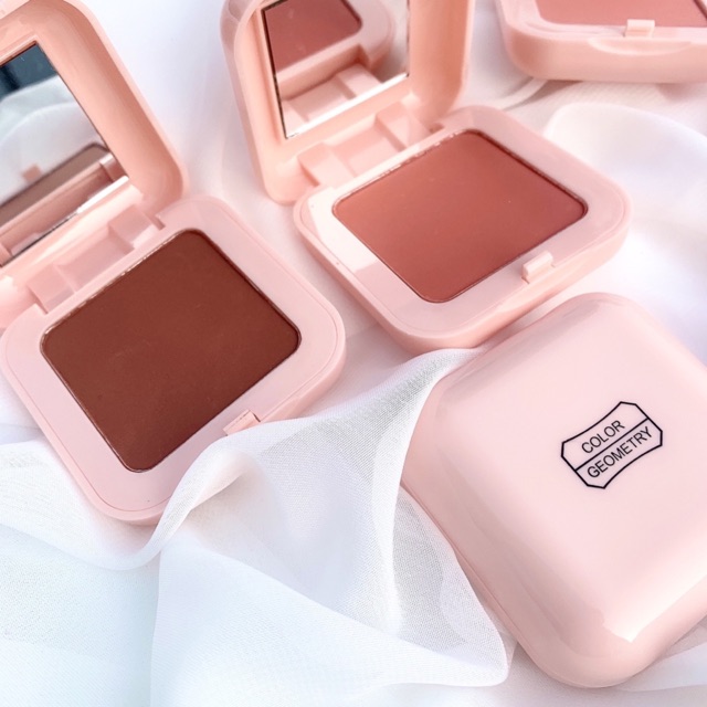 [BỀN MÀU] Phấn má hồng đơn sắc Color Geometry - CAVALI - Tone màu cam và hồng dễ thương
