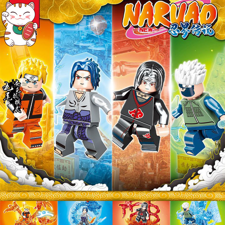 Nhẫn Giả Siêu Cấp Đại Chiến Ninja Naruto Đồ Chơi Ghép Hình Lắp Ghép Thông Minh HJ MOC DIY