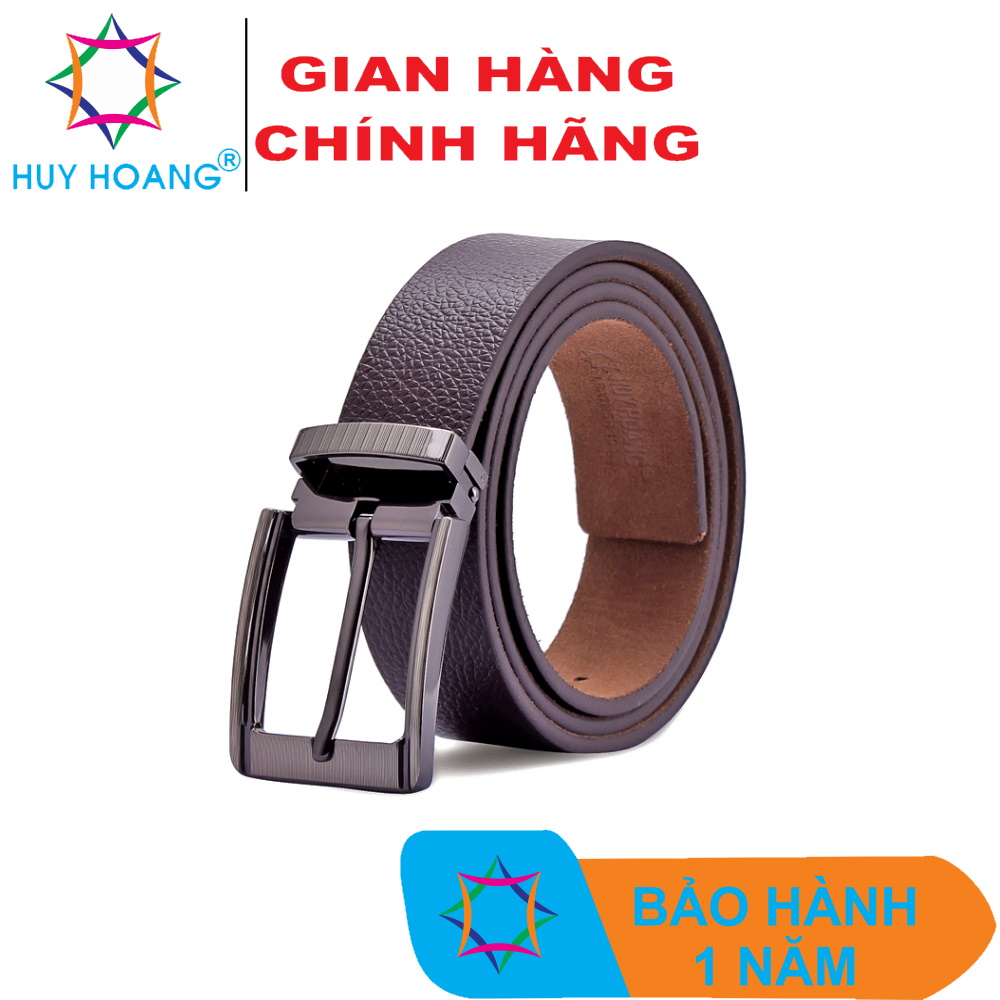 TH4121 - Dây nịt nam  lót nhung màu nâu