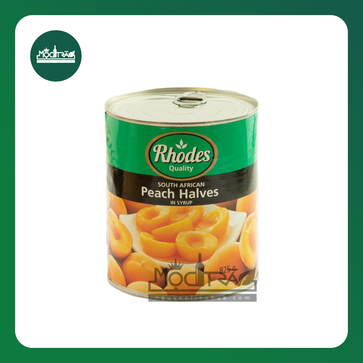 Đào Ngâm đóng lon Rhodes 825g