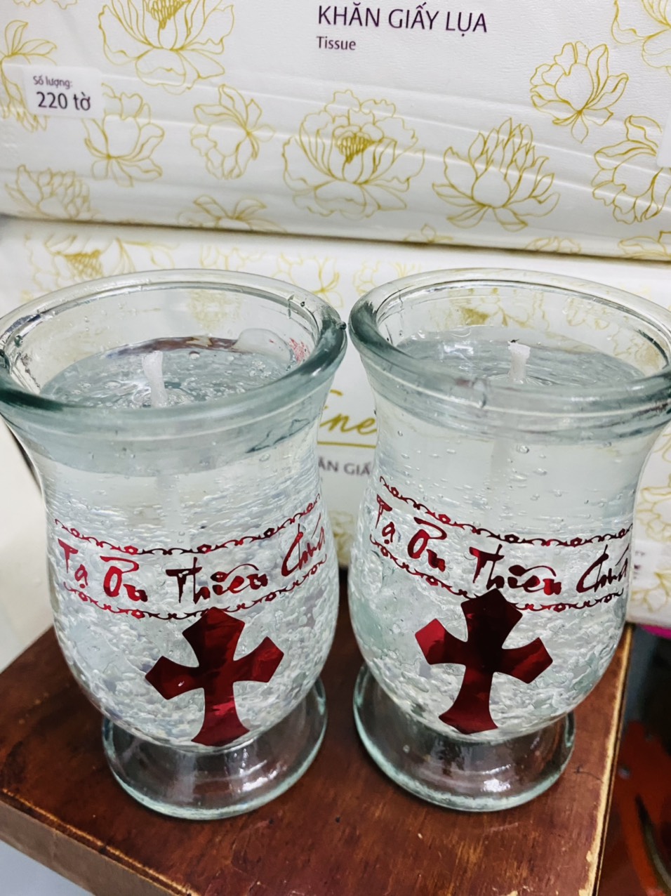 337. Cặp đèn công giáo 10cm