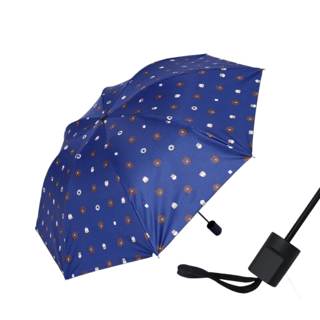 Ô Dù Che Nắng ,Chống Tia UV ,Chất Liệu Khung Chắc Chắn - Ô Dù Mini Gấp Gọn, Ô Dù Gấu Brown Dễ Thương