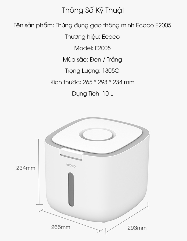 THÙNG GẠO THÔNG MINH ECOCO