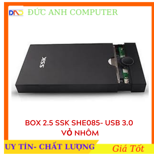 Box HDD 2.5 SSK SHE085 Sata USB 3.0 5Gbps hỗ trợ ổ cứng lên đến 2TB