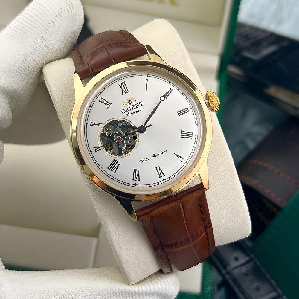 Đồng hồ nam Orient automatic dây da sang trọng máy nhật