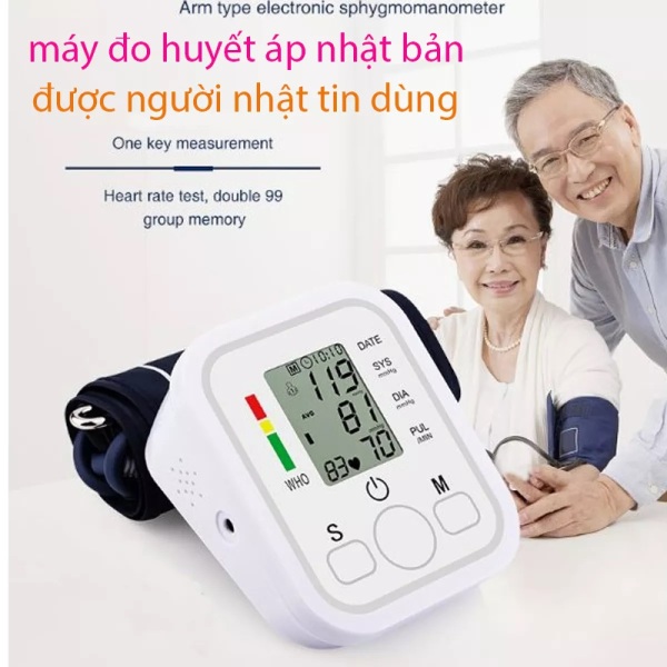 Giá bán Máy Đo Huyết Áp Nhật Bản Loại Tốt - MÁY ĐO HUYẾT ÁP ARM STYLE - Máy đo huyết áp nhịp tim tự động chuẩn xác 100% - Tự động bơm và xả thông minh - Dành Cho Người Cao Tuổi - Bảo hành 6 tháng ( NaNa Store SG)