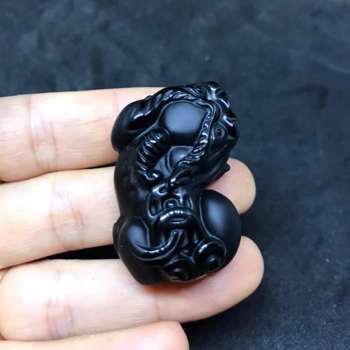 [HCM]TỲ HƯU ĐÁ NÚI LỬA OBSIDIAN - HÀNG VIP- TẶNG KÈM DÂY ĐEO