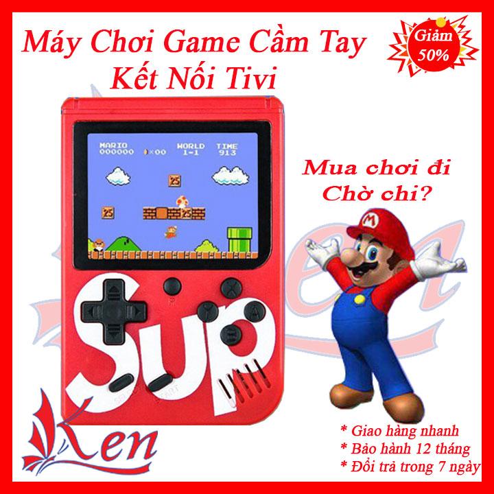 (HCM)Máy Chơi Game Cầm Tay 4 Nút - Máy Chơi Game Sup 400 in 1 - Có Kết Nối Tivi