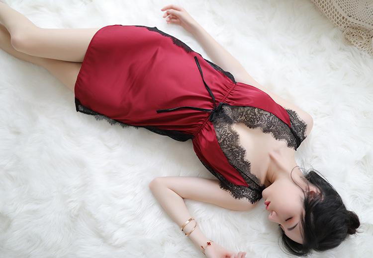 Đầm ngủ lụa phối ren cao cấp L248