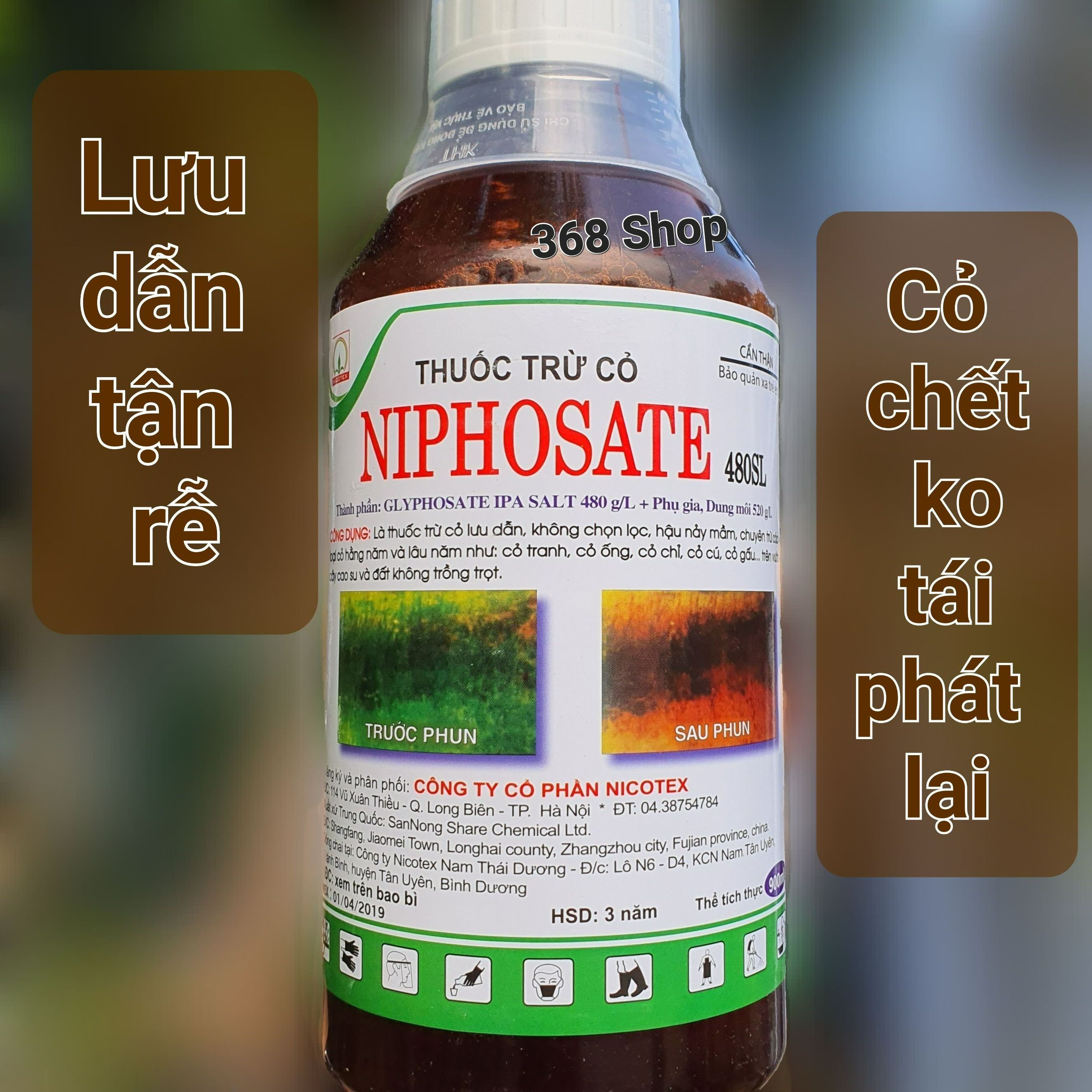 💎 thuốc trừ cỏ lưu dẫn tận gốc niphosate 480sl 📛 nicotex
