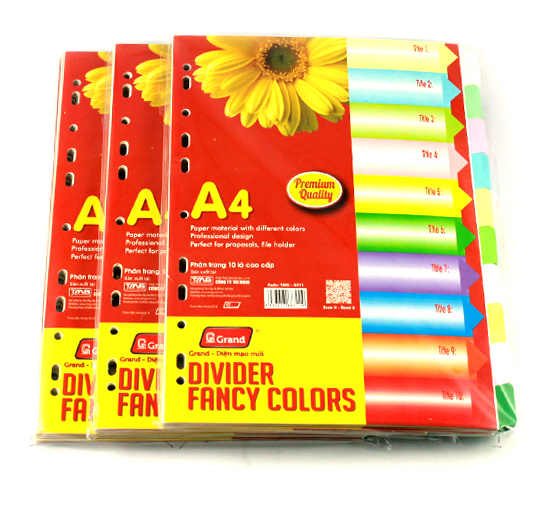 BÌA PHÂN TRANG GIẤY PGRAND 10 SỐ