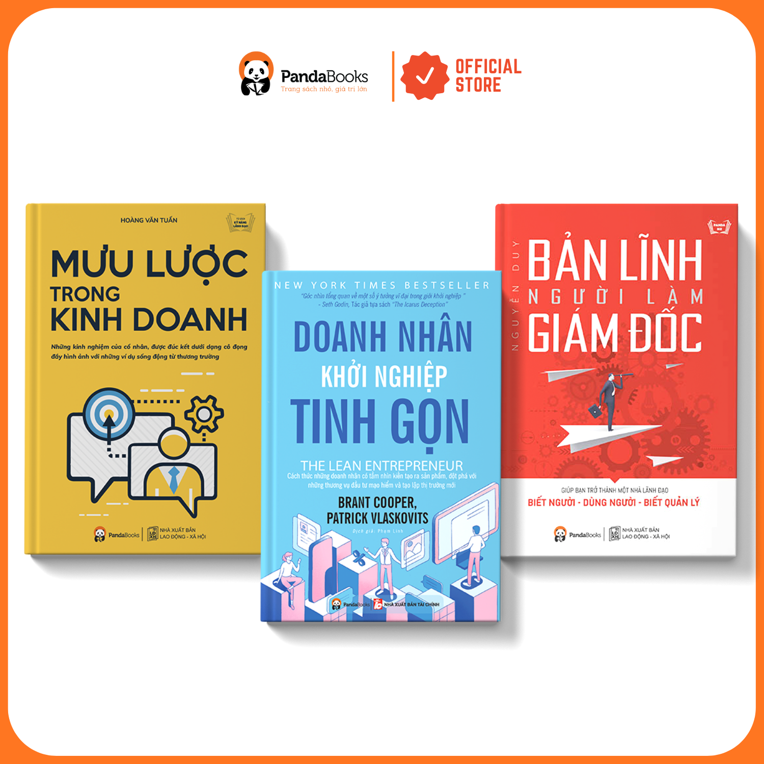 Sách - Combo 3 cuốn Bản lĩnh người làm giám đốc + Doanh nhân khởi nghiệp tinh gọn + Mưu lược trong kinh doanh