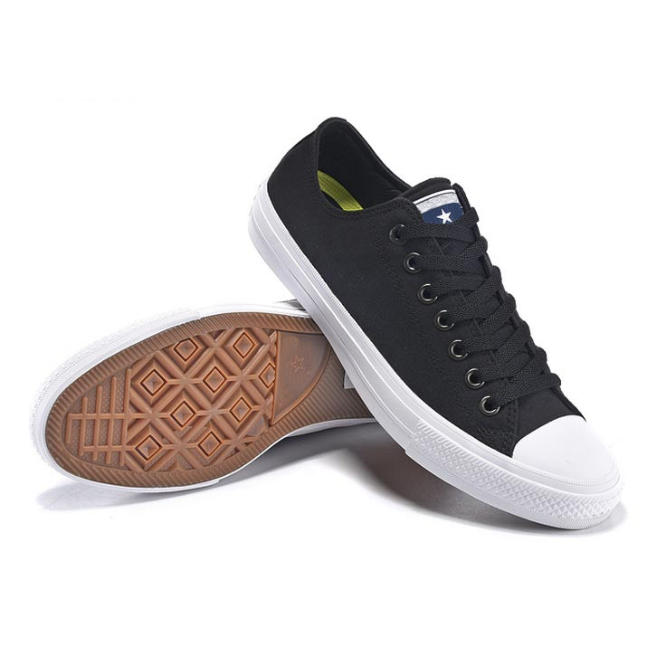 [HCM]Giày Sneaker Vải Canvas CK2 Cổ Thấp Nam Màu Đen