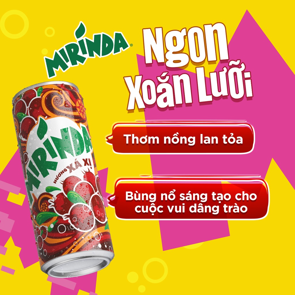 Lon Nước Ngọt Mirinda Đá Me 330ml