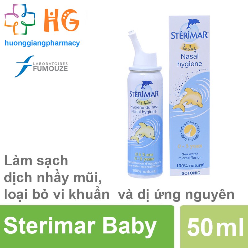 Xịt mũi Sterimar - Làm sạch dịch nhầy mũi, loại bỏ vi khuẩn