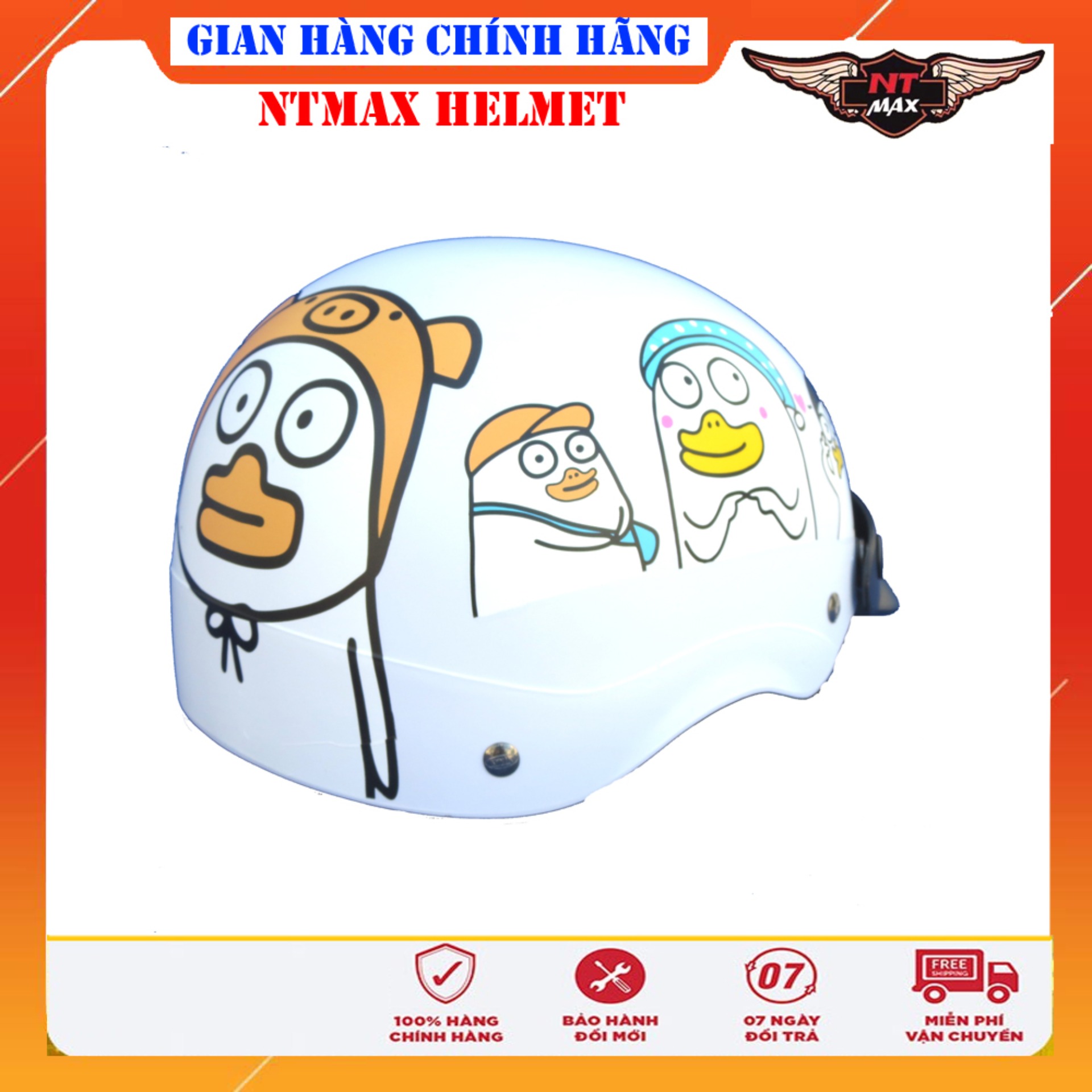 Mũ bảo hiểm NTMAX 1/2 Trumb họa tiết siêu cute