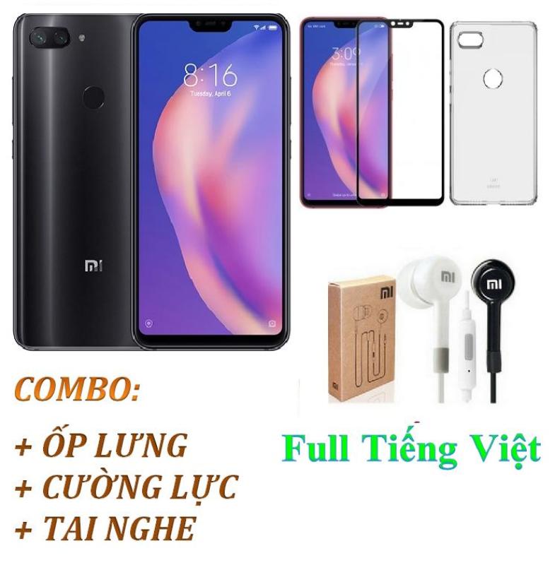 Xiaomi Mi 8 Lite 64GB Ram 6GB (Đen) Full Tiếng Việt - ShopOnline24 + Ốp lưng + Cường lực + Tai nghe - Hàng nhập khẩu
