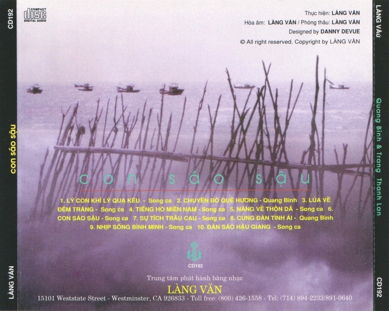 Bộ 6 đĩa cd nhạc Làng Văn 8