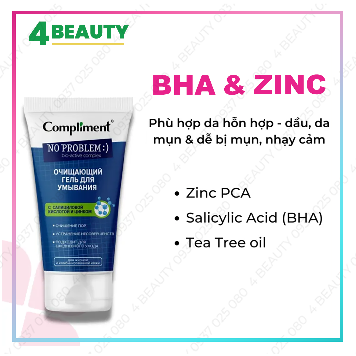 Sữa rửa mặt Compliment No Problem giảm viêm, ngừa mụn - 200ml