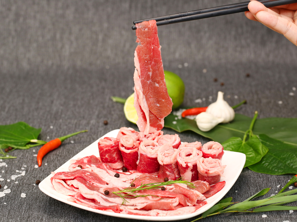 [Siêu thị WinMart] - Ba chỉ bò Mỹ KIAORA cắt lát (khay 500g)