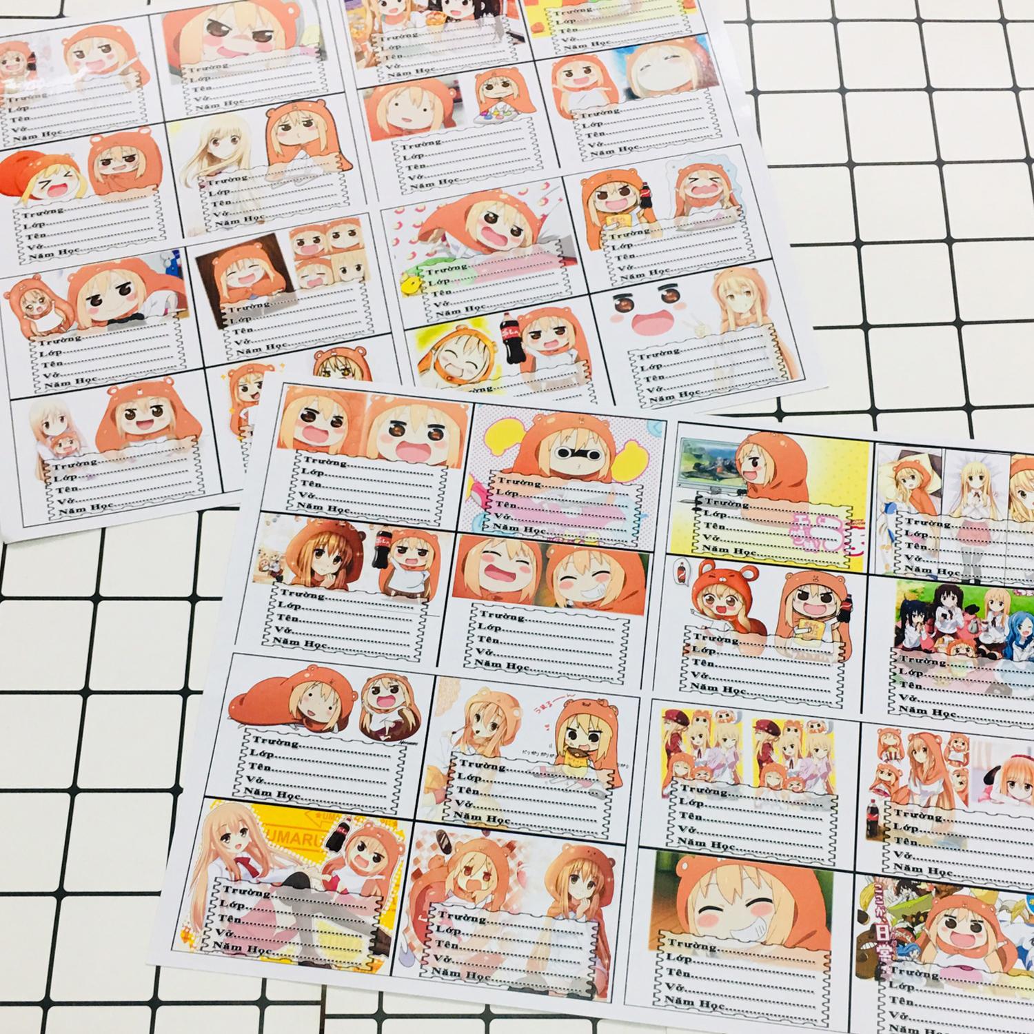 Combo 48 nhãn vở Himouto Umaru chan