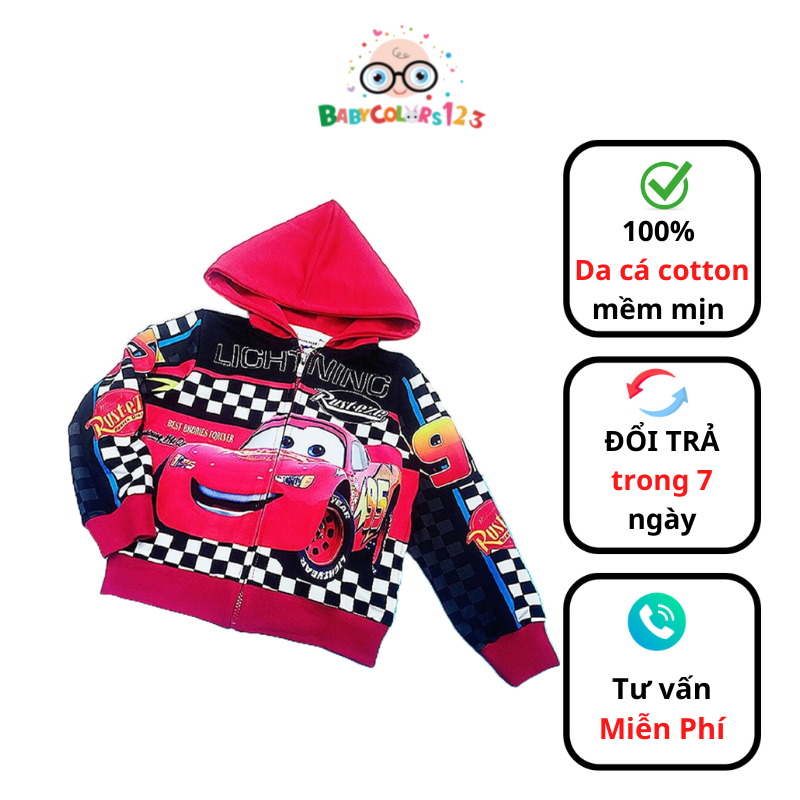 Áo khoác siêu nhân bé trai 15-45kg